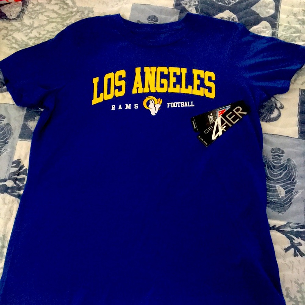 NWT Official TEAM Los Angeles Rams Womens Football T-Shirt L/G